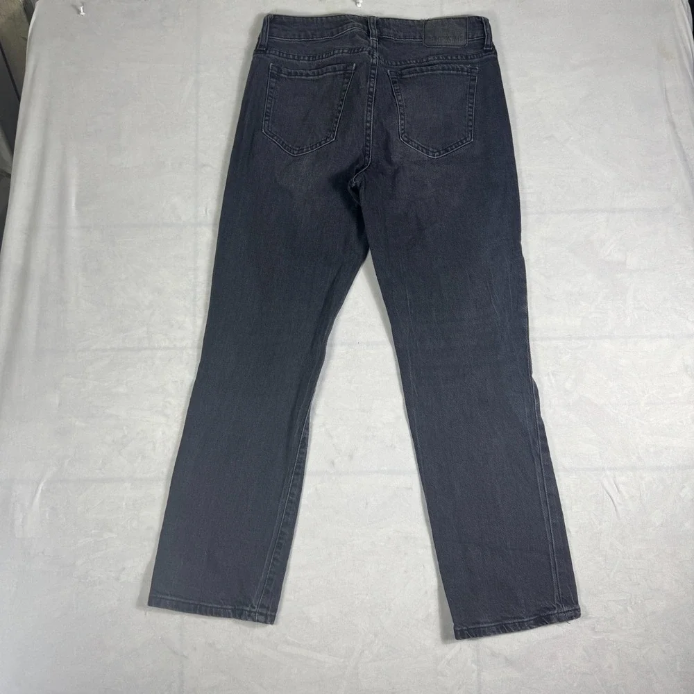 Aeropostale Womens Ankle Jeans Dark Gray Denim Mid-Rise Straight Leg‎ 6 Regular